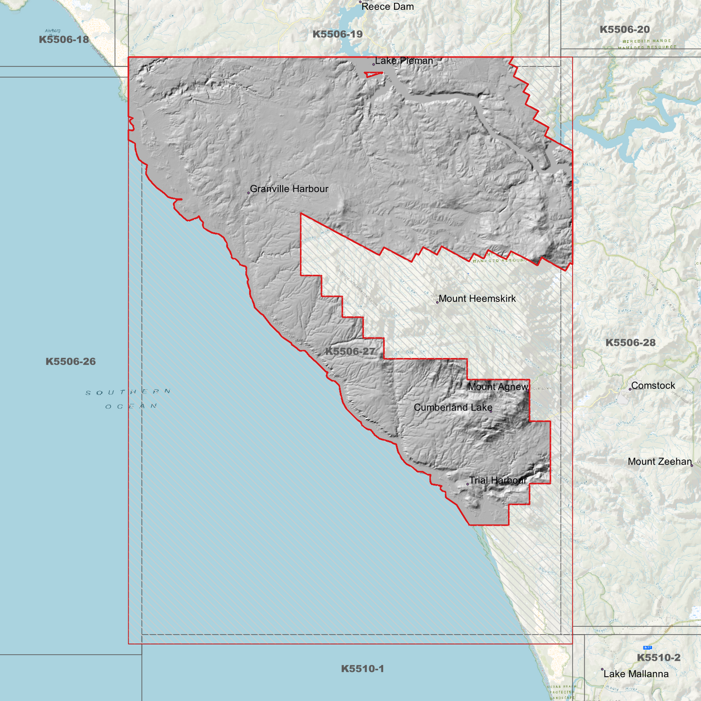 Granville Harbour 1m Digital Elevation Model (K5506-27)