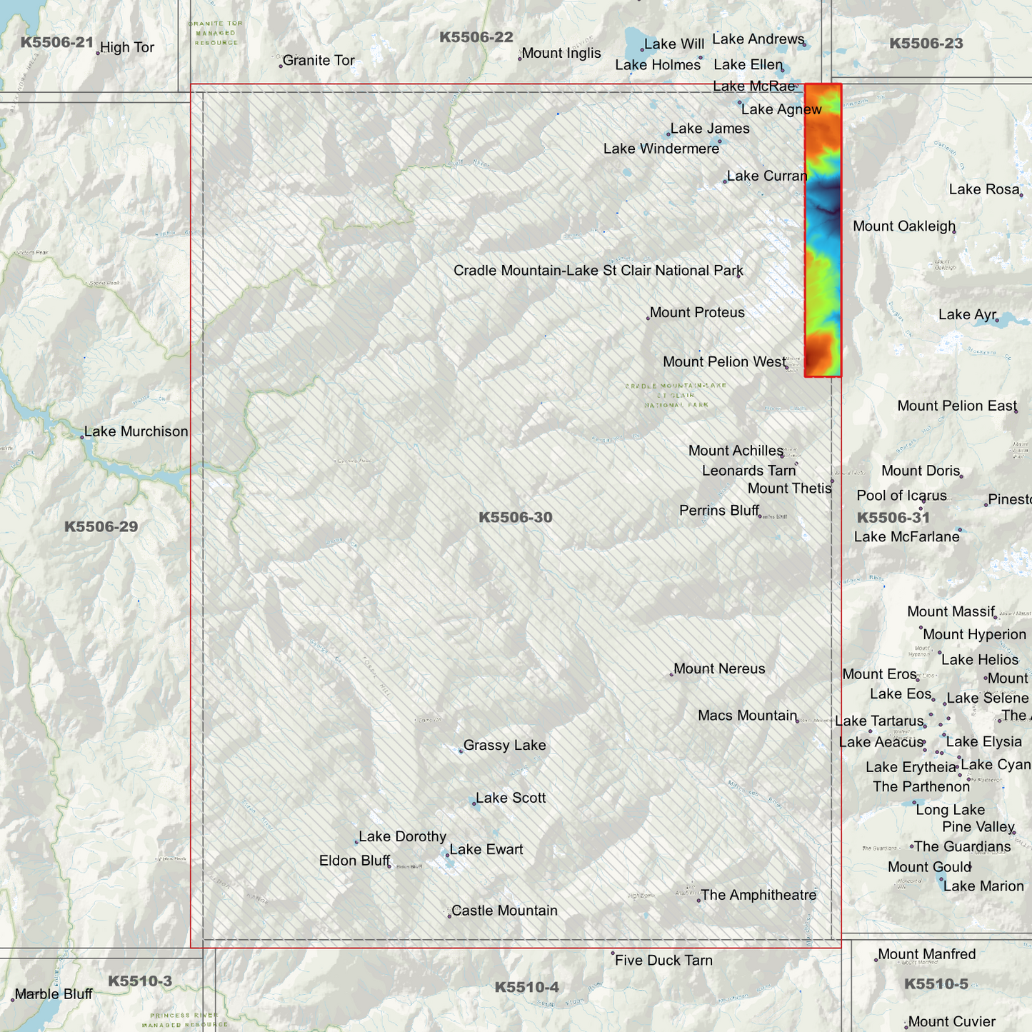 Lake Windermere 1m Digital Elevation Model (K5506-30)