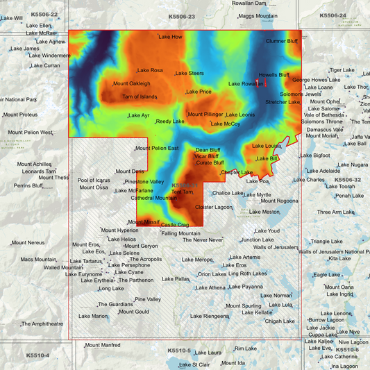 Mount Ossa 1m Digital Elevation Model (K5506-31)