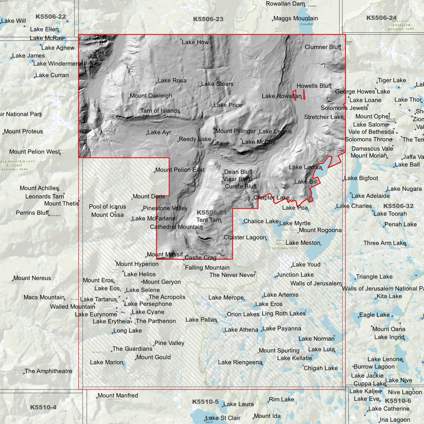 Mount Ossa 1m Digital Elevation Model (K5506-31)