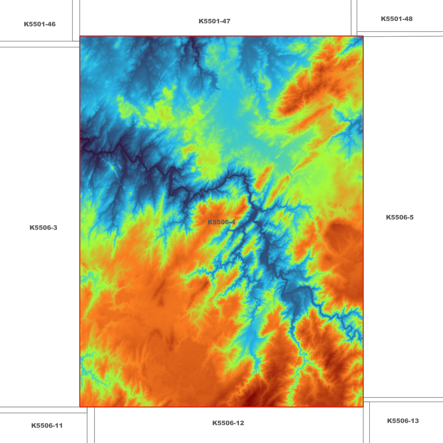 Dip River 1m Digital Elevation Model (K5506-4)