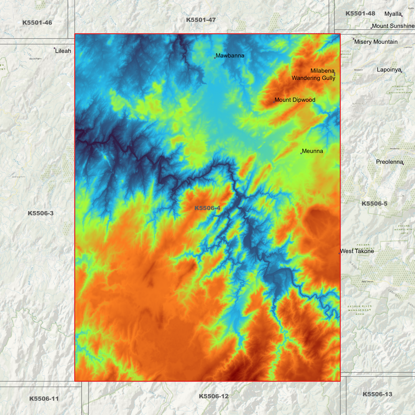 Dip River 1m Digital Elevation Model (K5506-4)