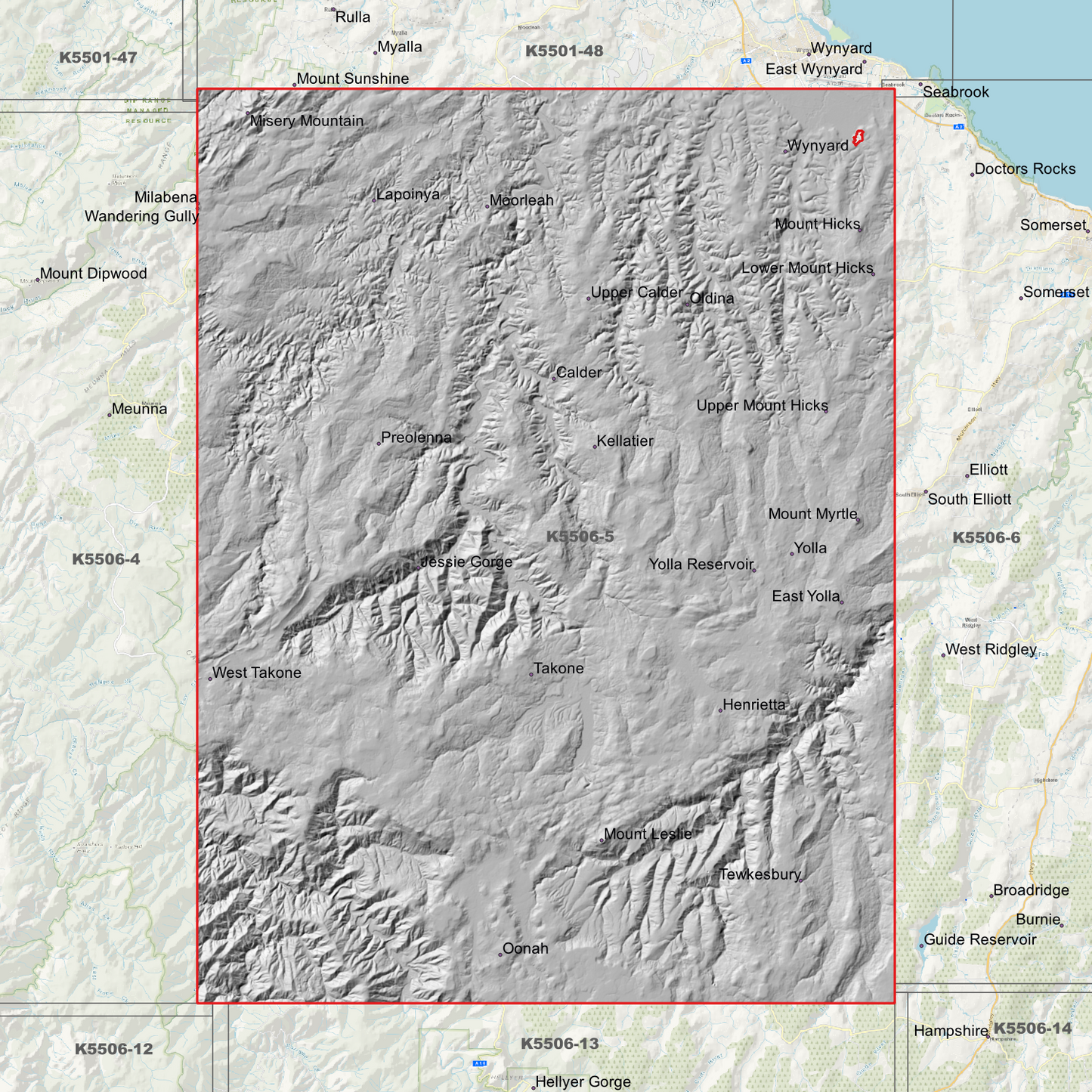 Yolla 1m Digital Elevation Model (K5506-5)