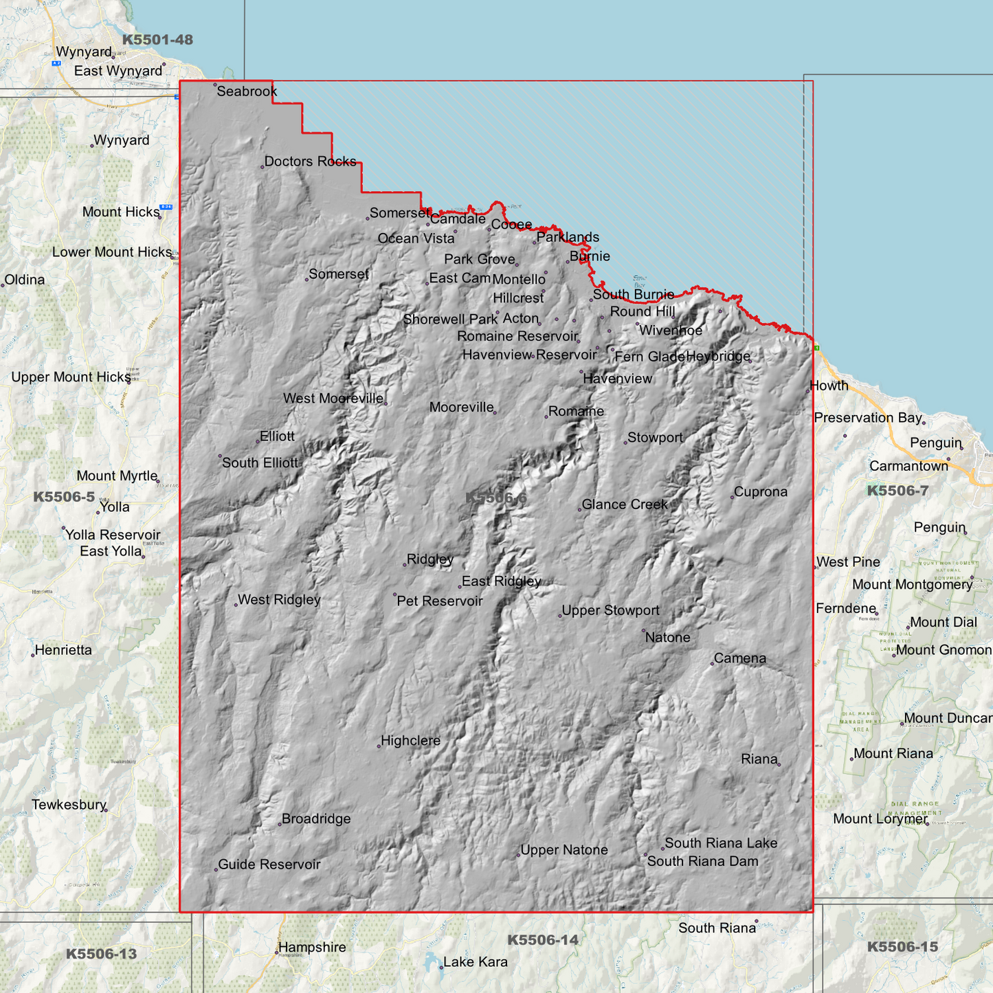 Burnie 1m Digital Elevation Model (K5506-6)