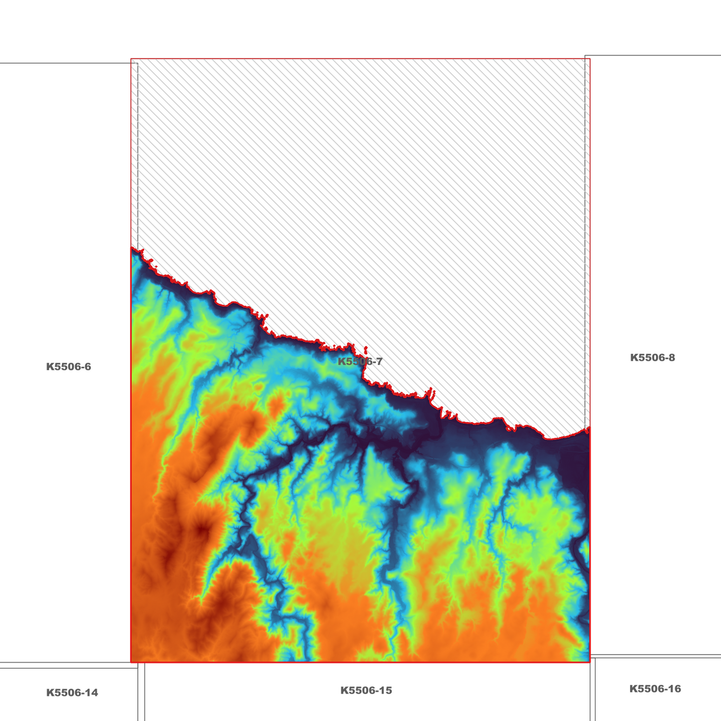 Ulverstone 1m Digital Elevation Model (K5506-7)