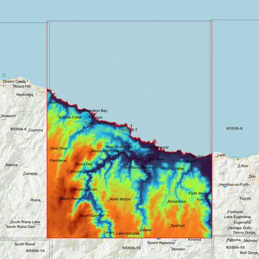 Ulverstone 1m Digital Elevation Model (K5506-7)
