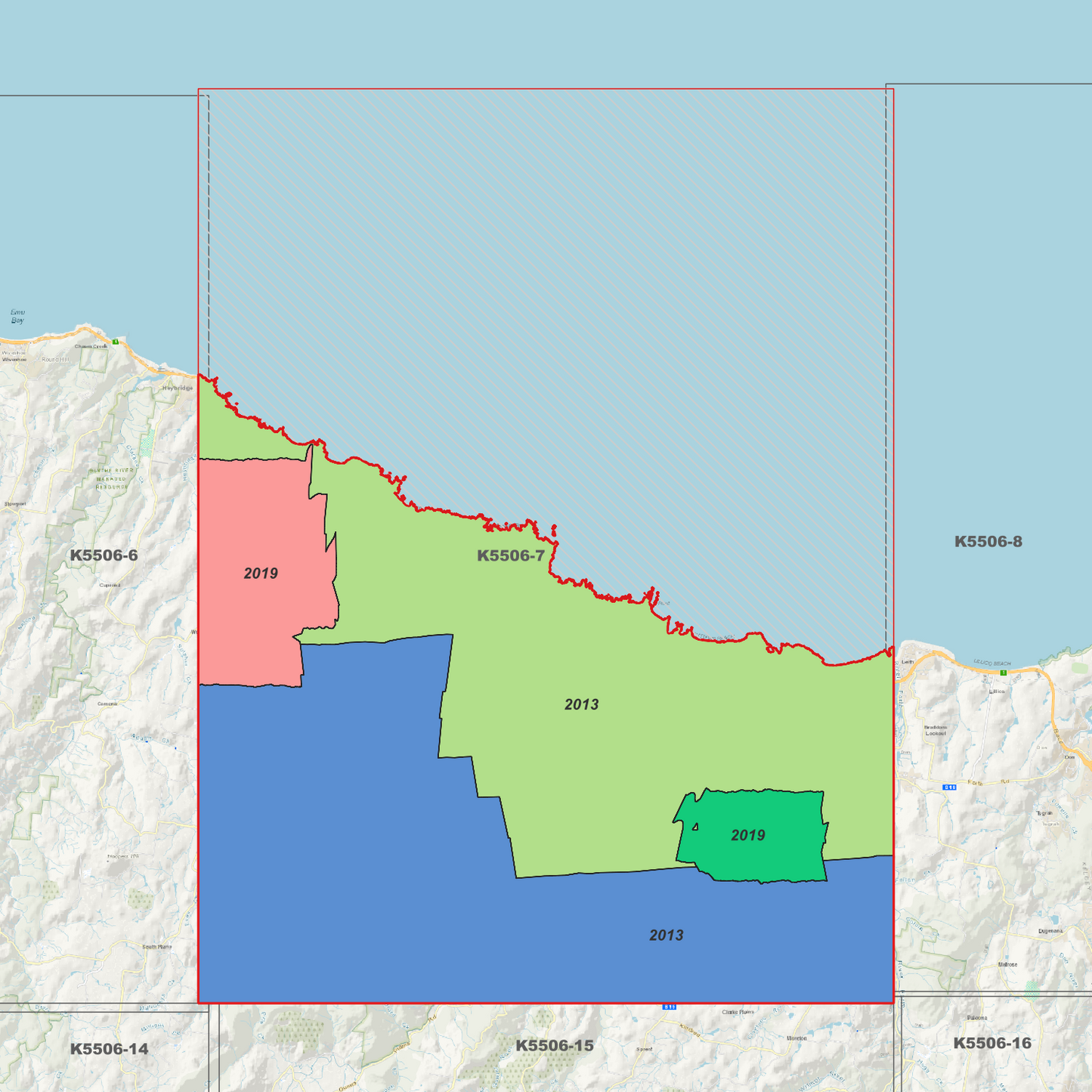 Ulverstone 1m Digital Elevation Model (K5506-7)