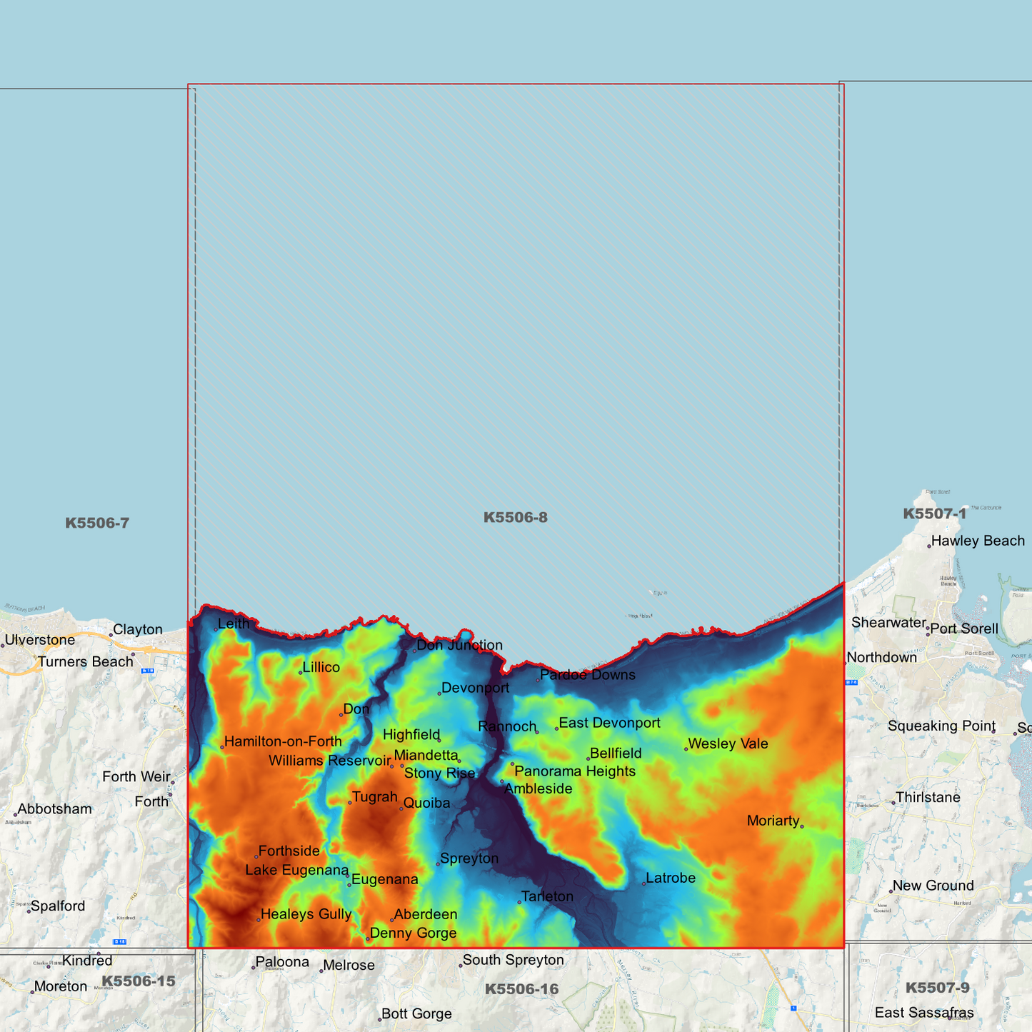 Devonport 1m Digital Elevation Model (K5506-8)
