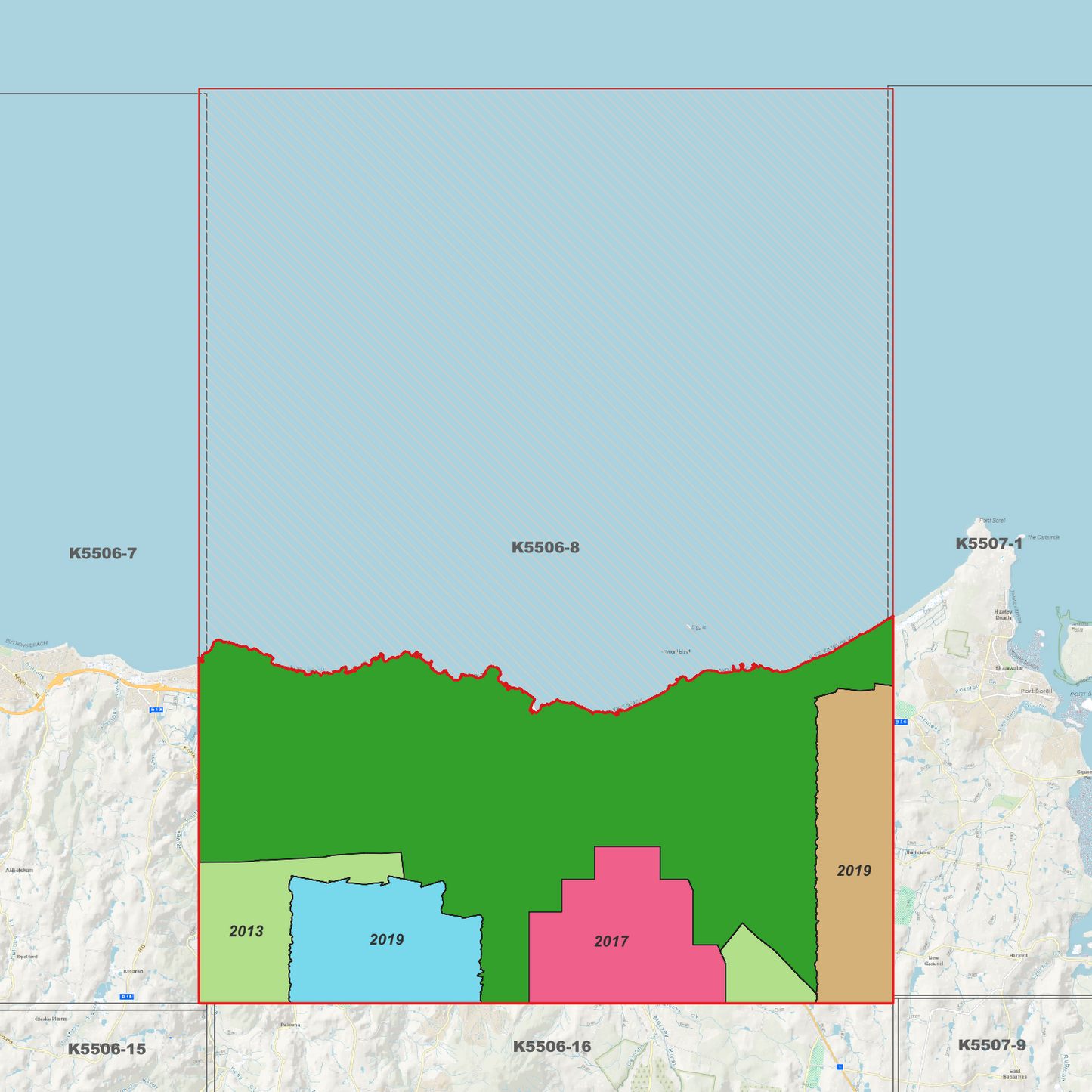 Devonport 1m Digital Elevation Model (K5506-8)