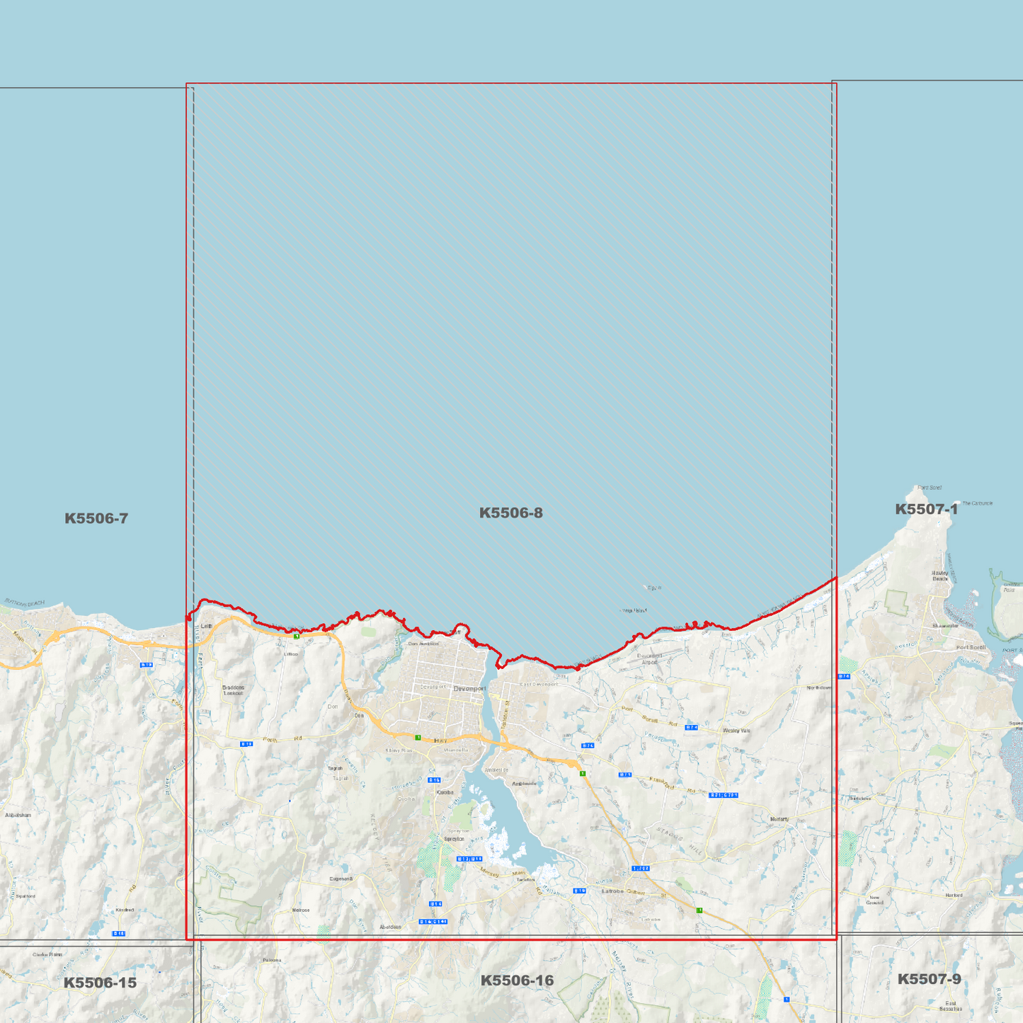 Devonport 1m Digital Elevation Model (K5506-8)