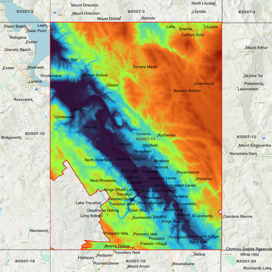 Launceston 1m Digital Elevation Model (K5507-11)