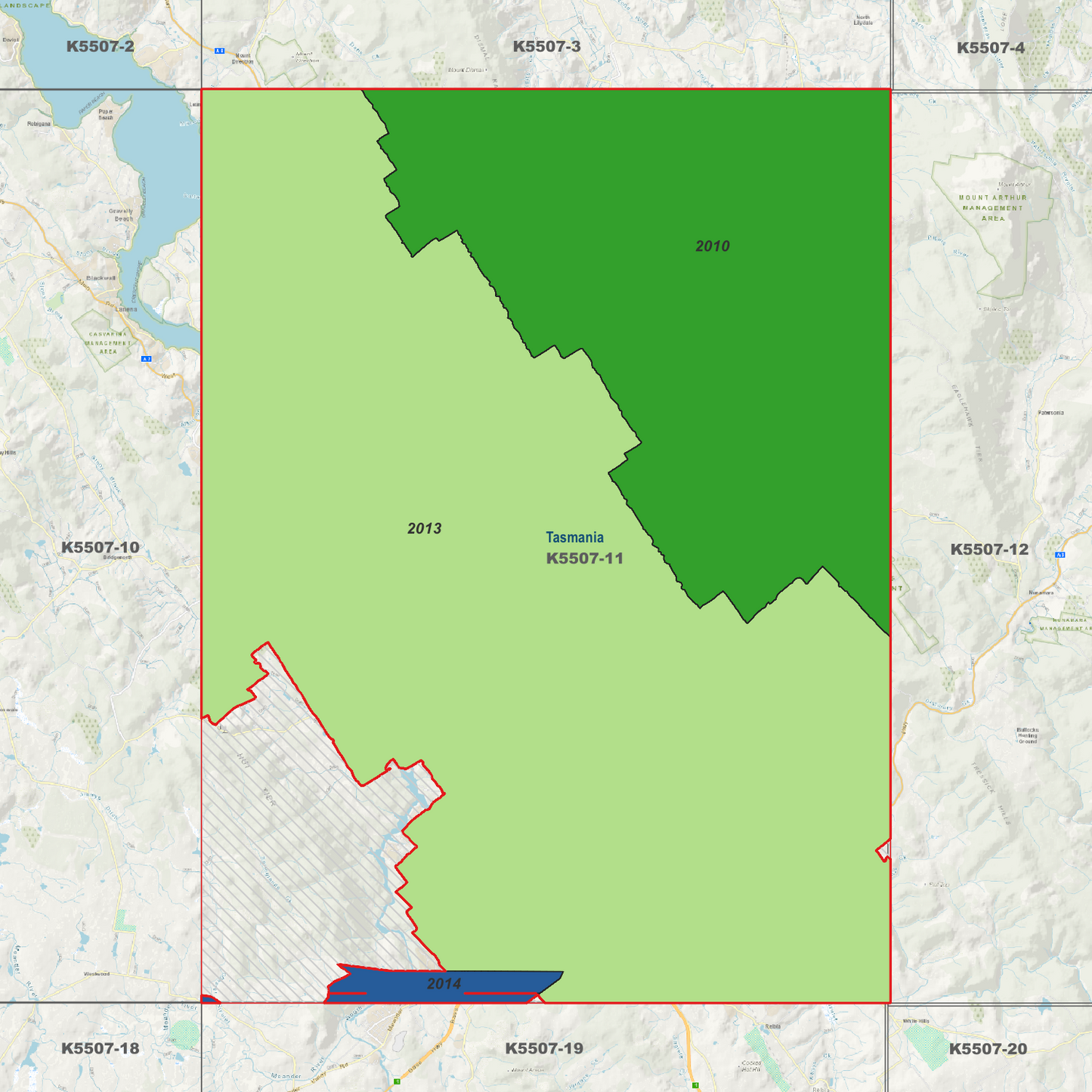 Launceston 1m Digital Elevation Model (K5507-11)