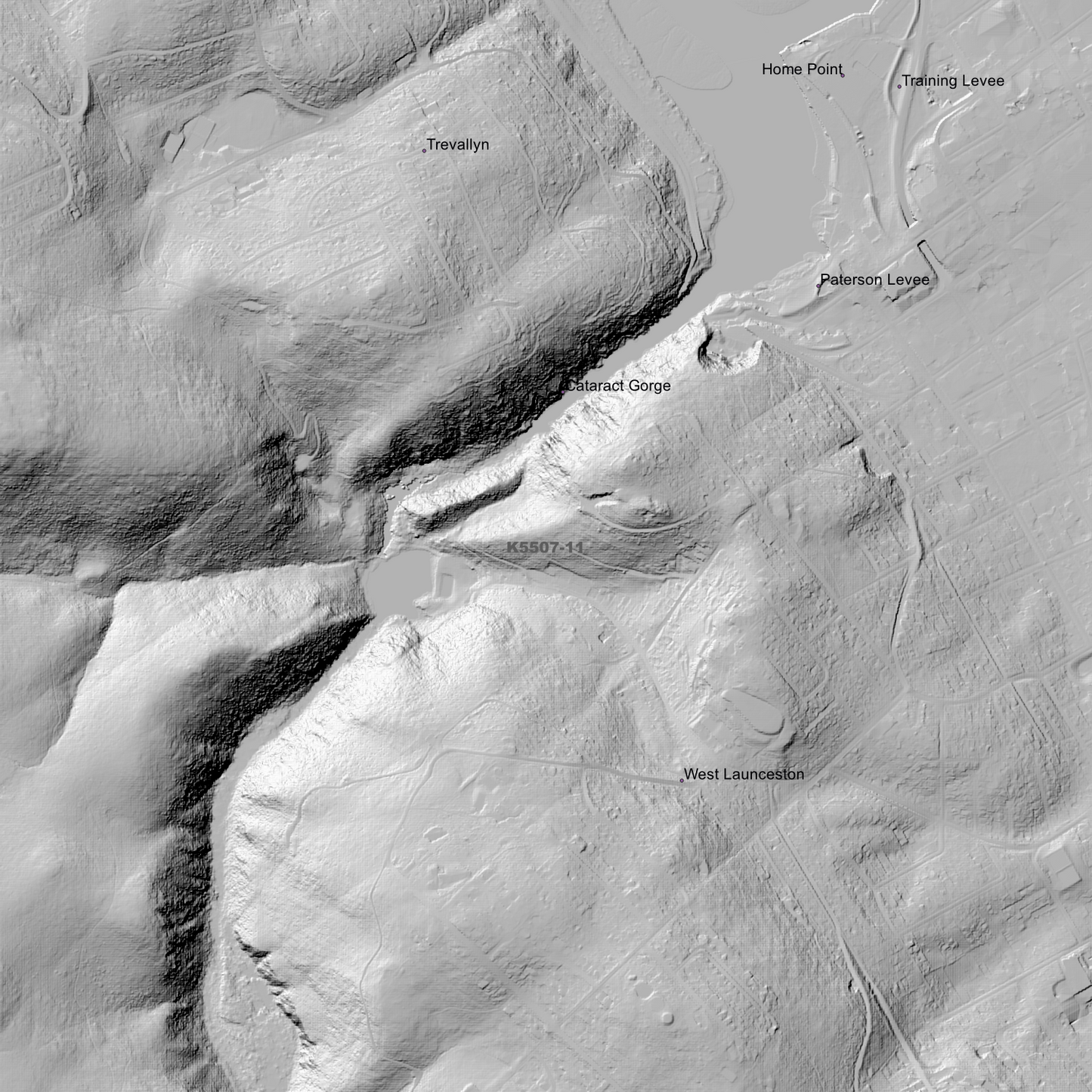 Launceston 1m Digital Elevation Model (K5507-11)