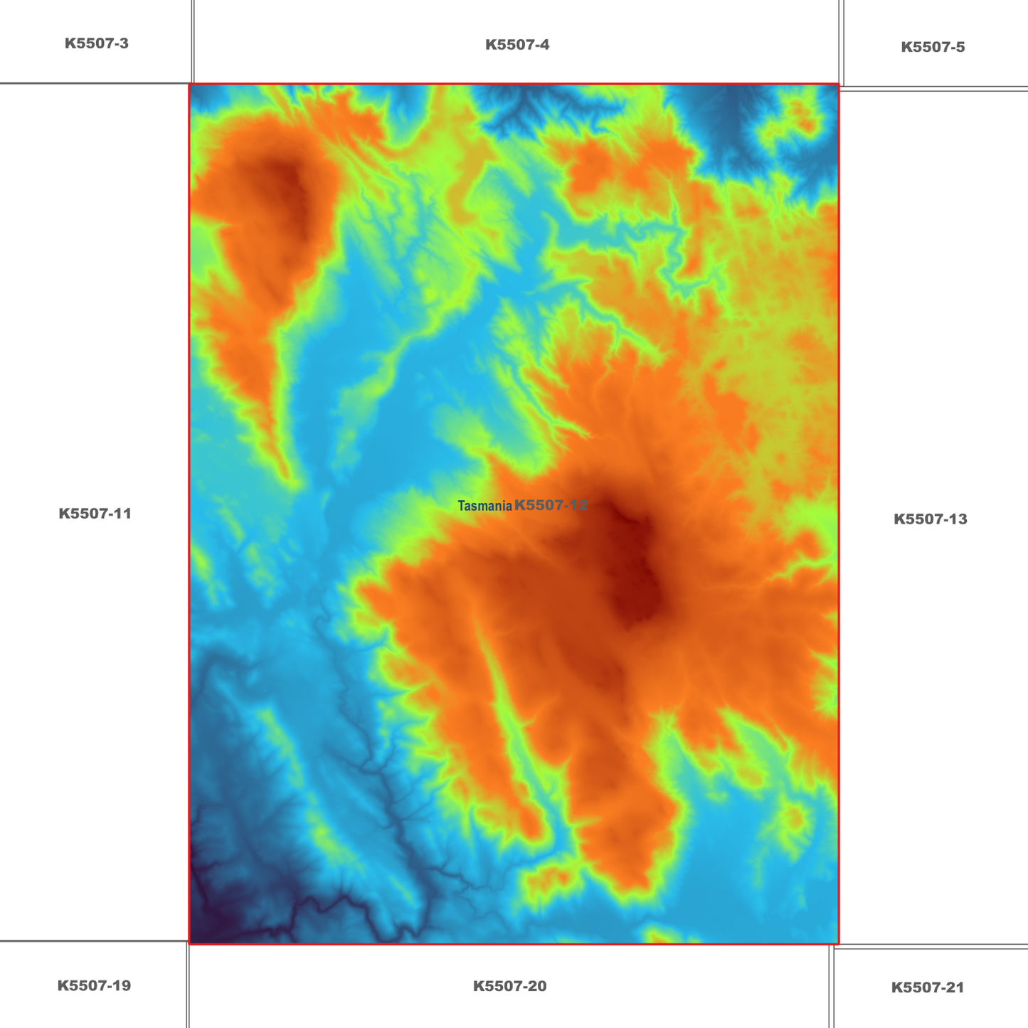 Targa 1m Digital Elevation Model (K5507-12)
