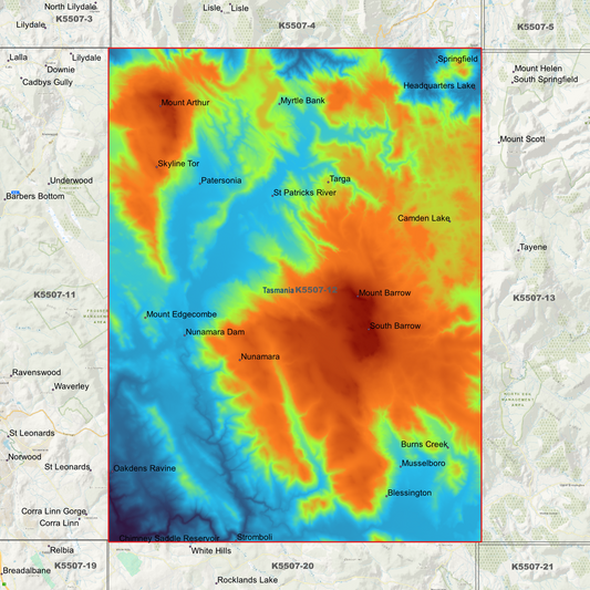 Targa 1m Digital Elevation Model (K5507-12)