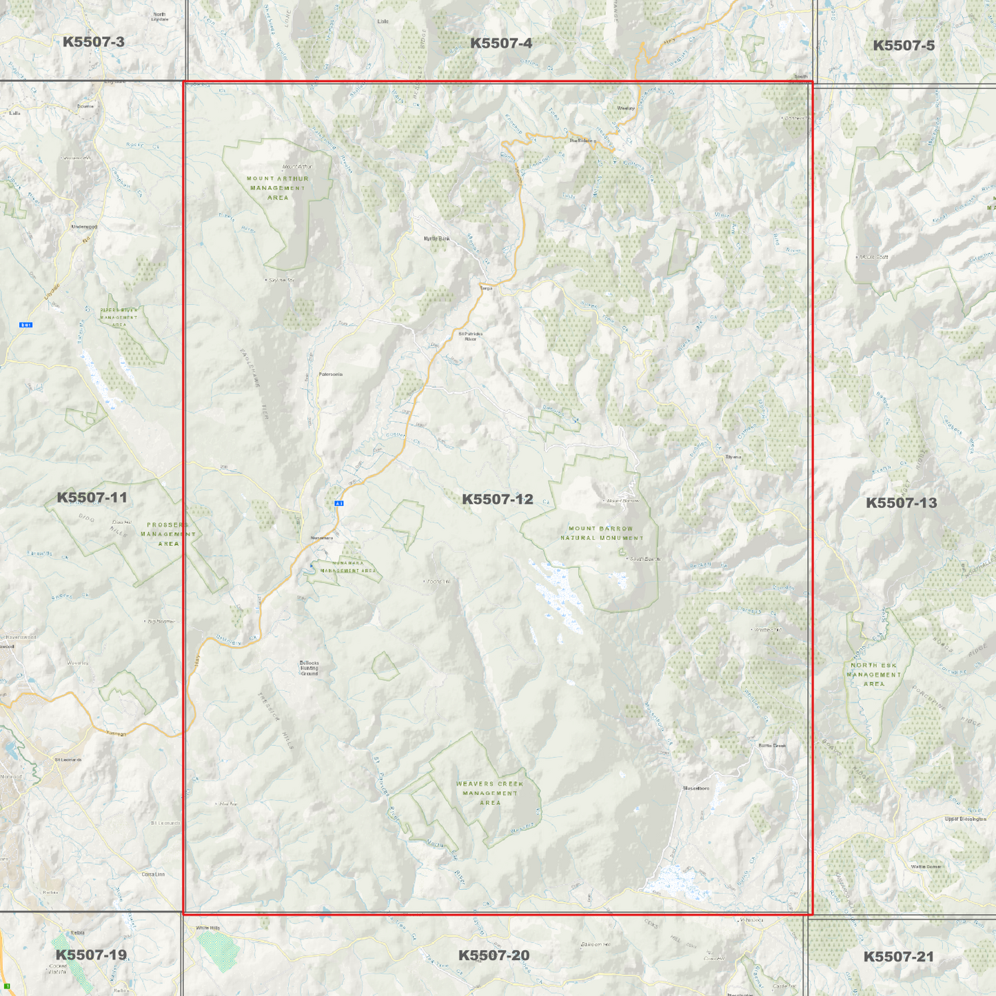 Targa 1m Digital Elevation Model (K5507-12)