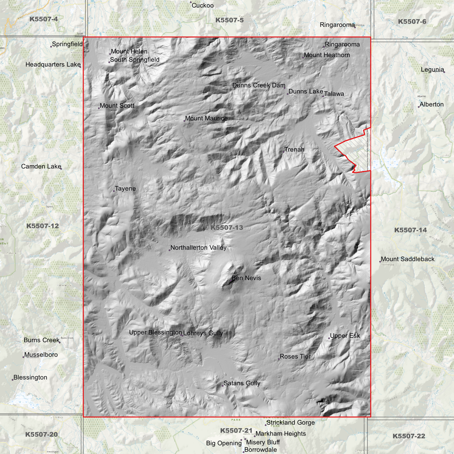 Ben Nevis 1m Digital Elevation Model (K5507-13)