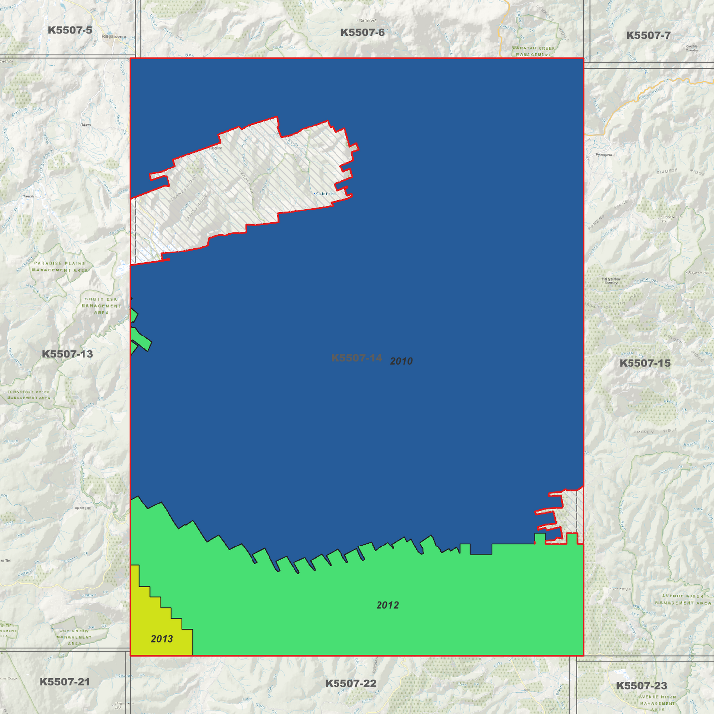 Blue Tier 1m Digital Elevation Model (K5507-14)