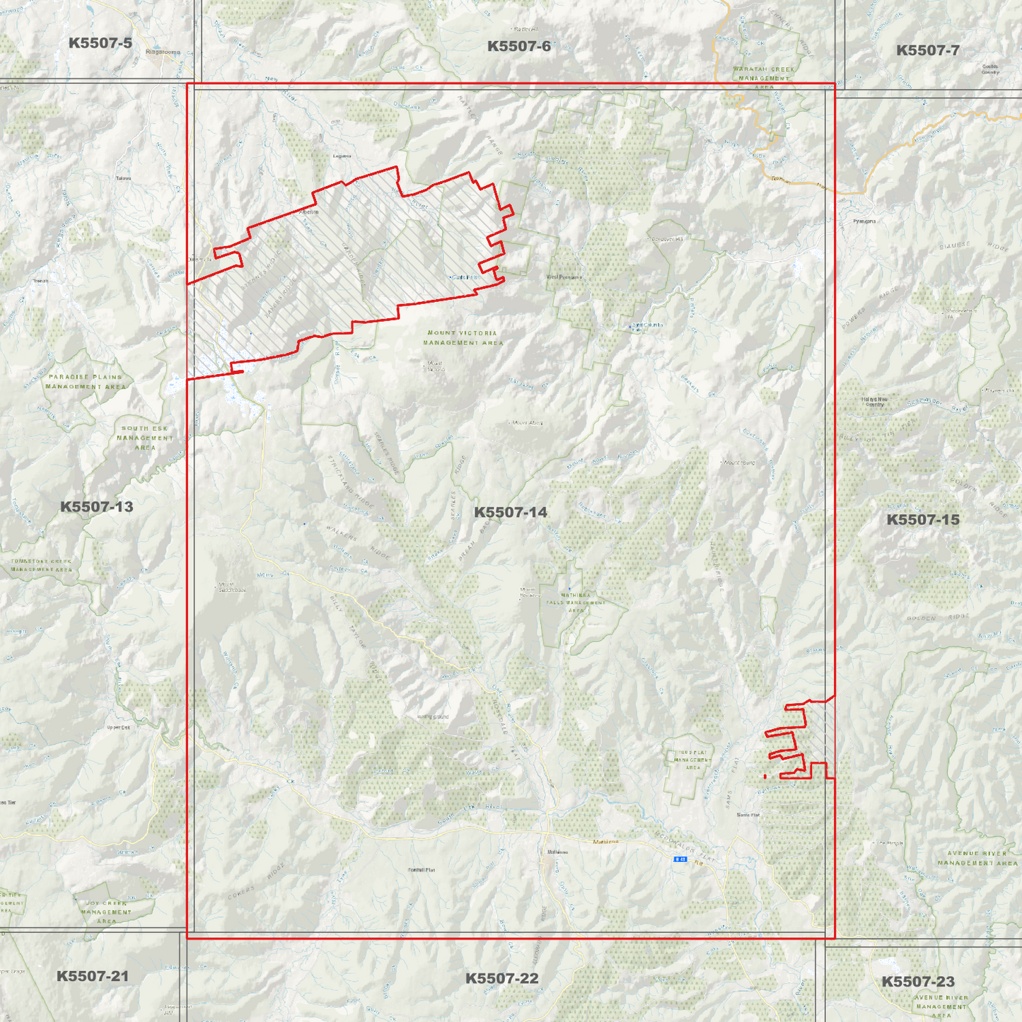 Blue Tier 1m Digital Elevation Model (K5507-14)