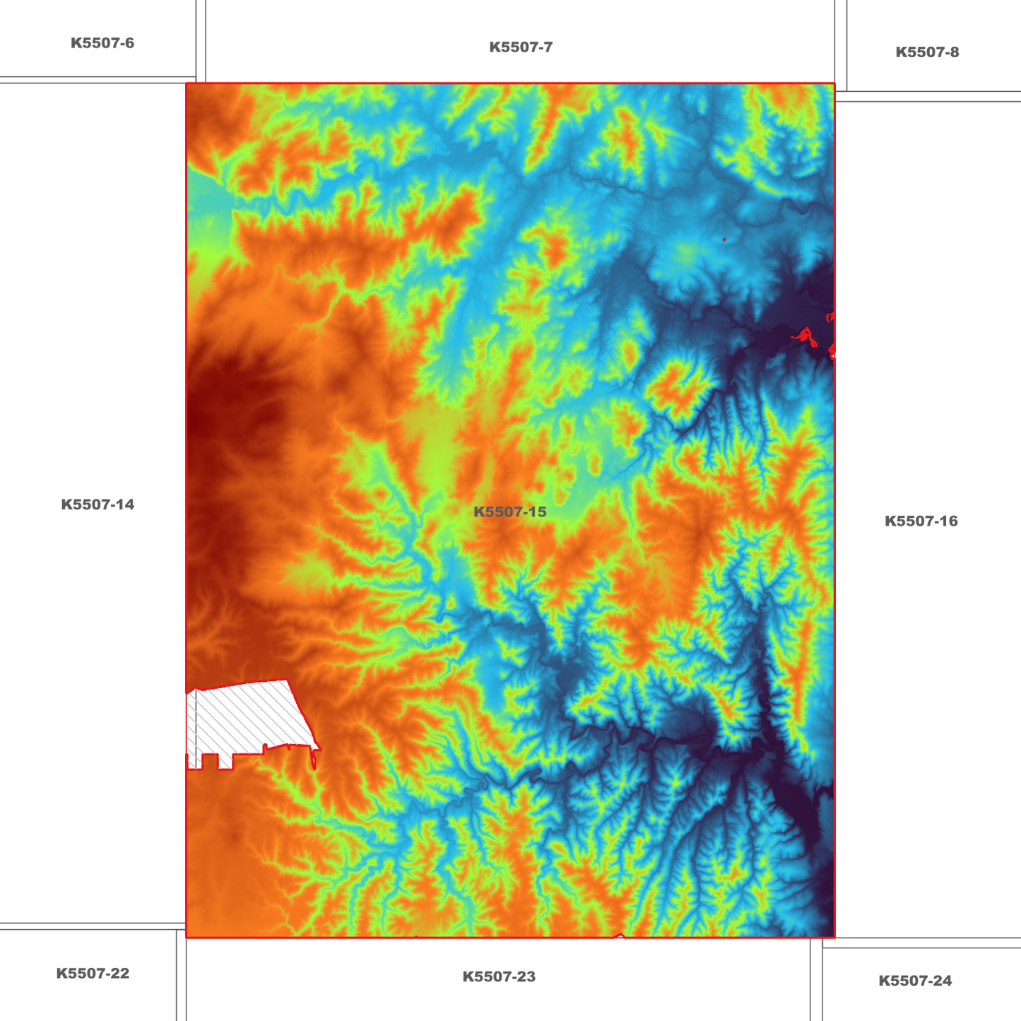 Mount Echo 1m Digital Elevation Model (K5507-15)