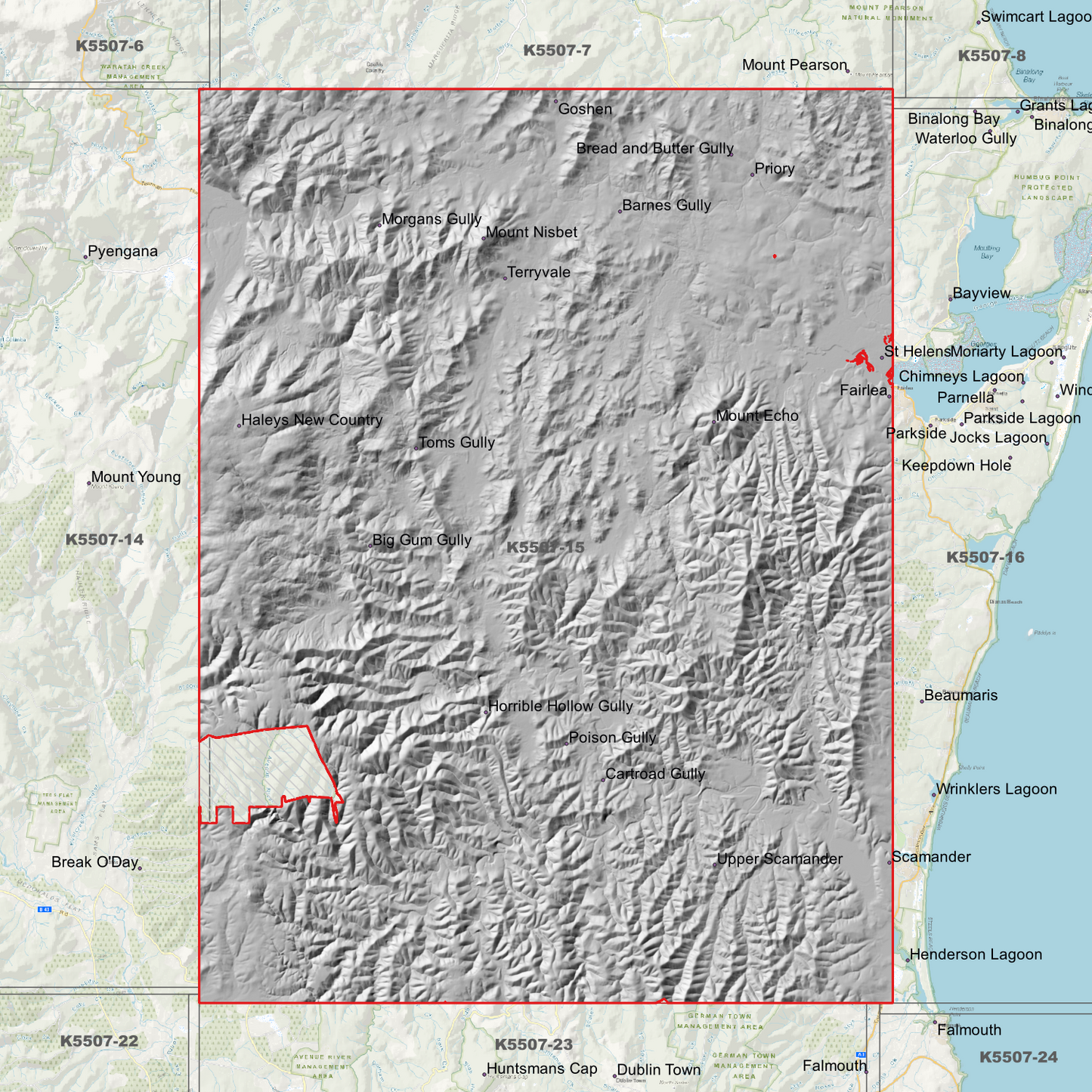 Mount Echo 1m Digital Elevation Model (K5507-15)