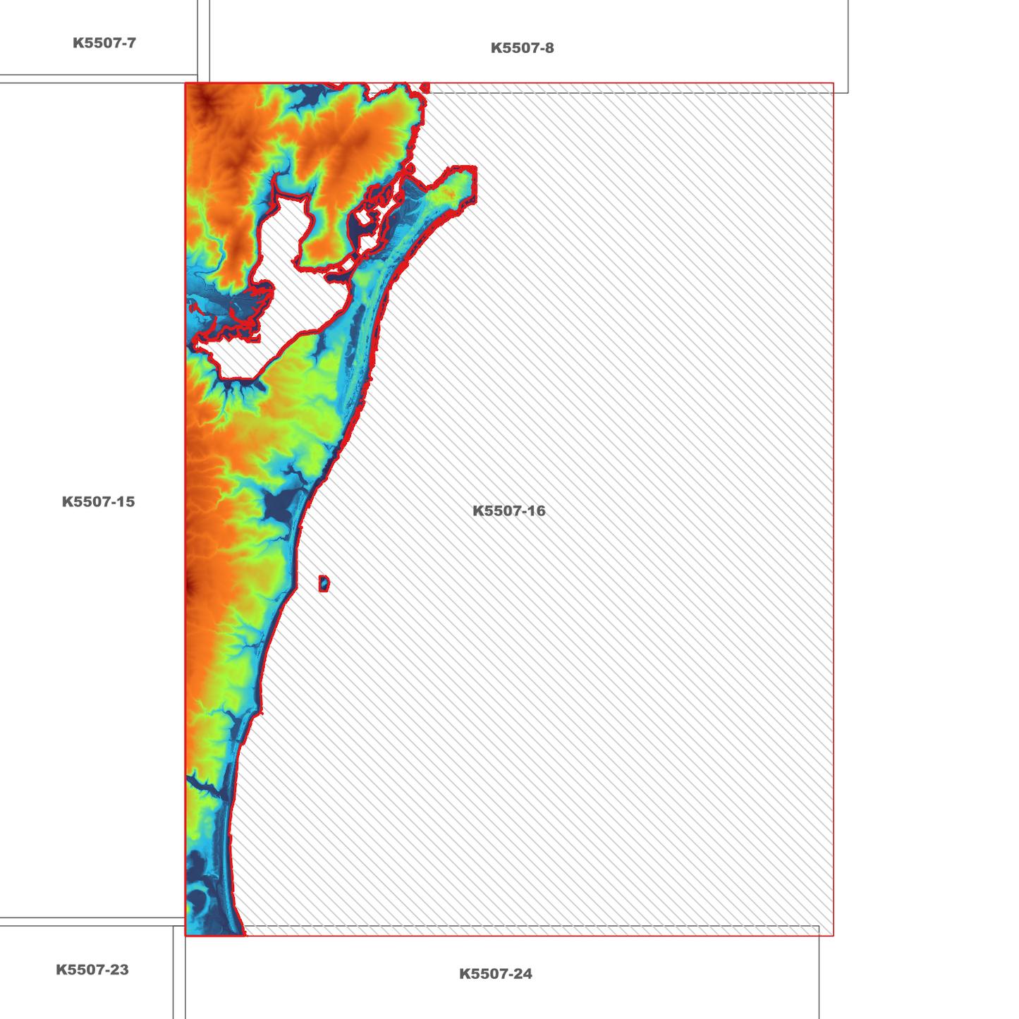 Scamander 1m Digital Elevation Model (K5507-16)
