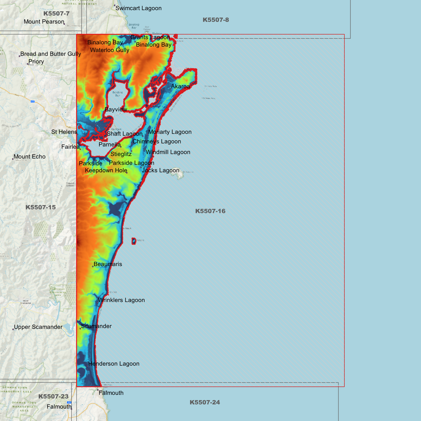 Scamander 1m Digital Elevation Model (K5507-16)