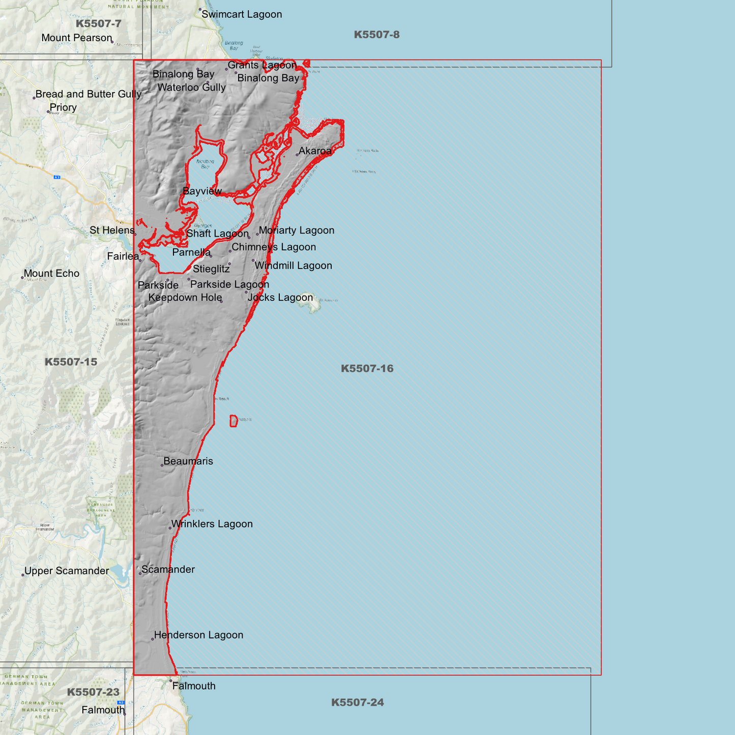 Scamander 1m Digital Elevation Model (K5507-16)