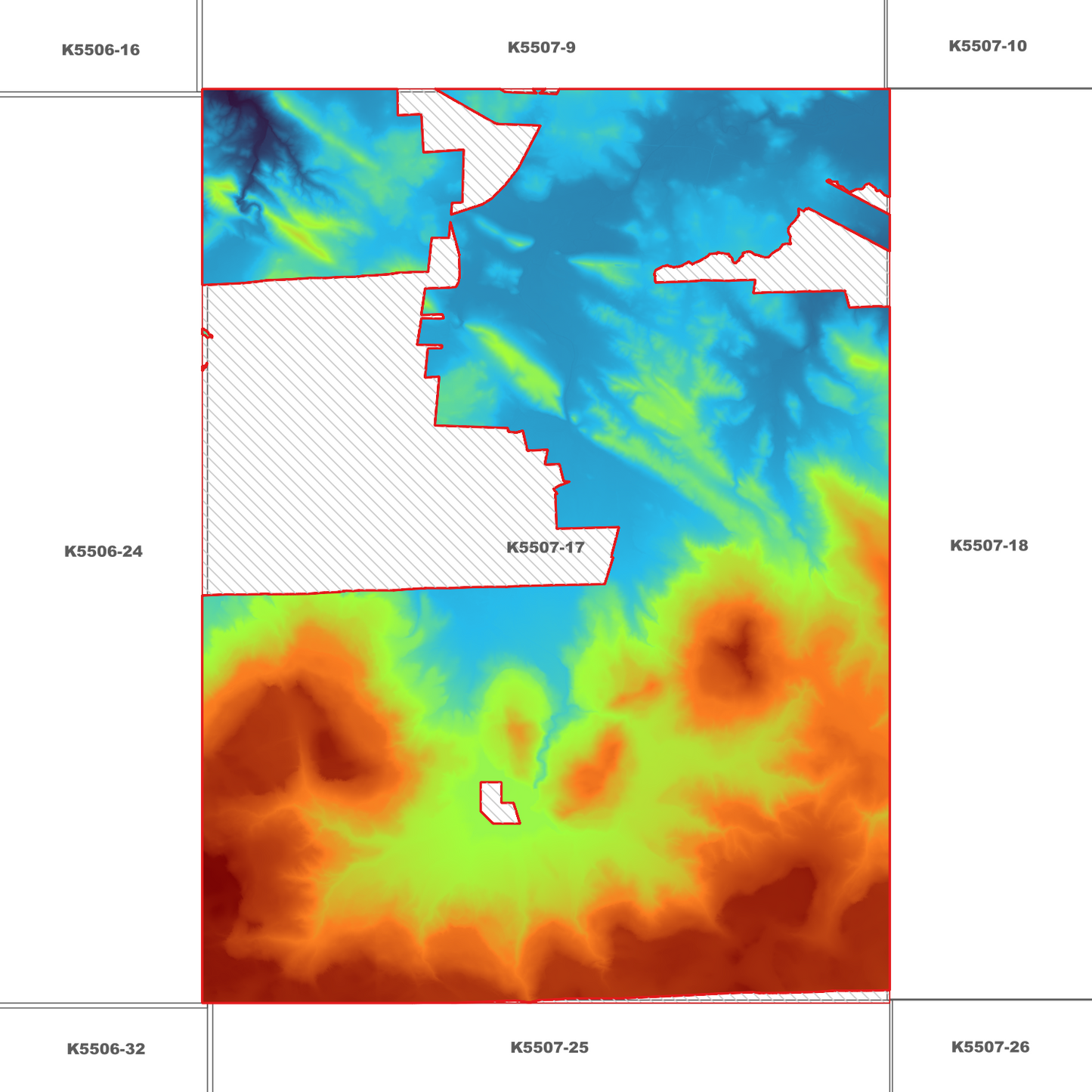 Deloraine 1m Digital Elevation Model (K5507-17)