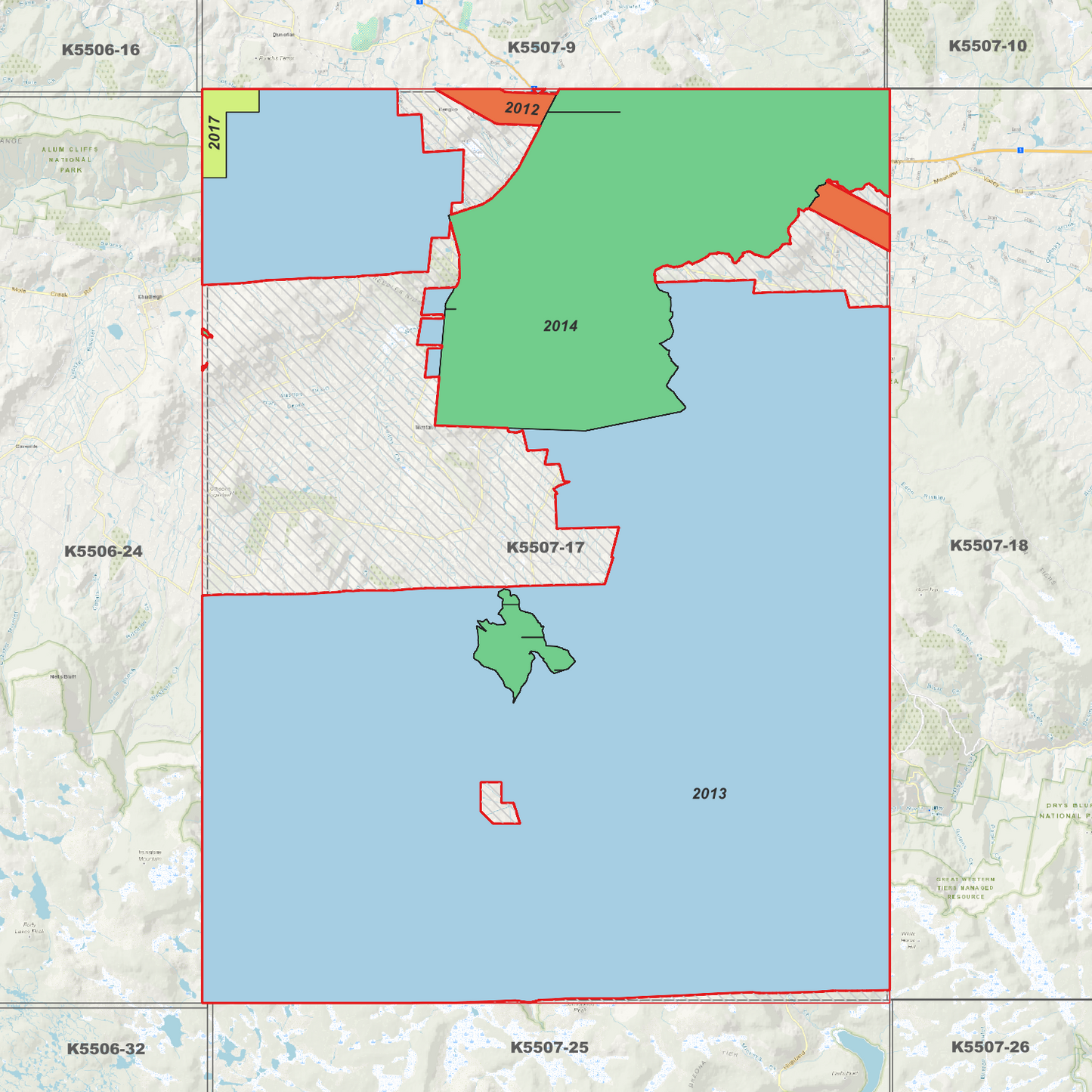 Deloraine 1m Digital Elevation Model (K5507-17)