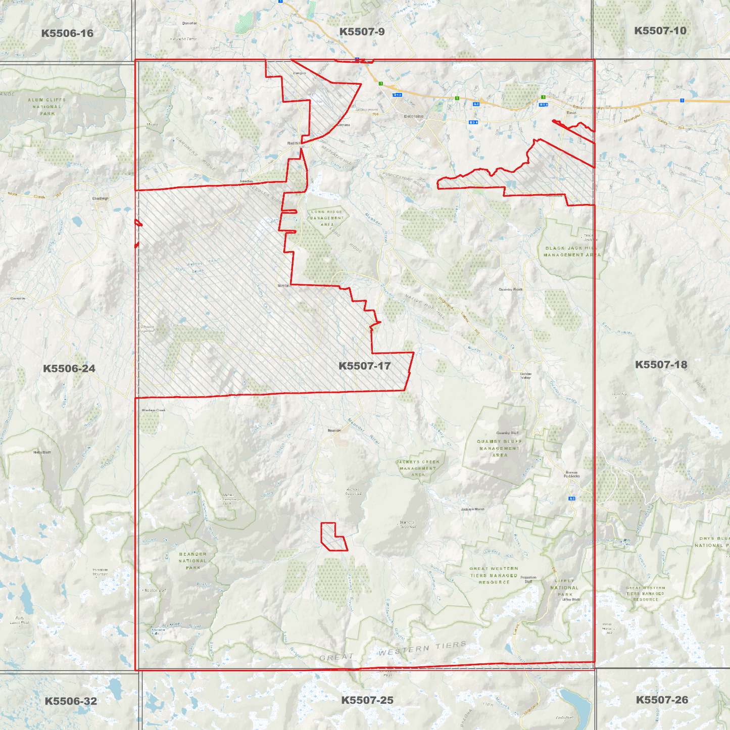 Deloraine 1m Digital Elevation Model (K5507-17)