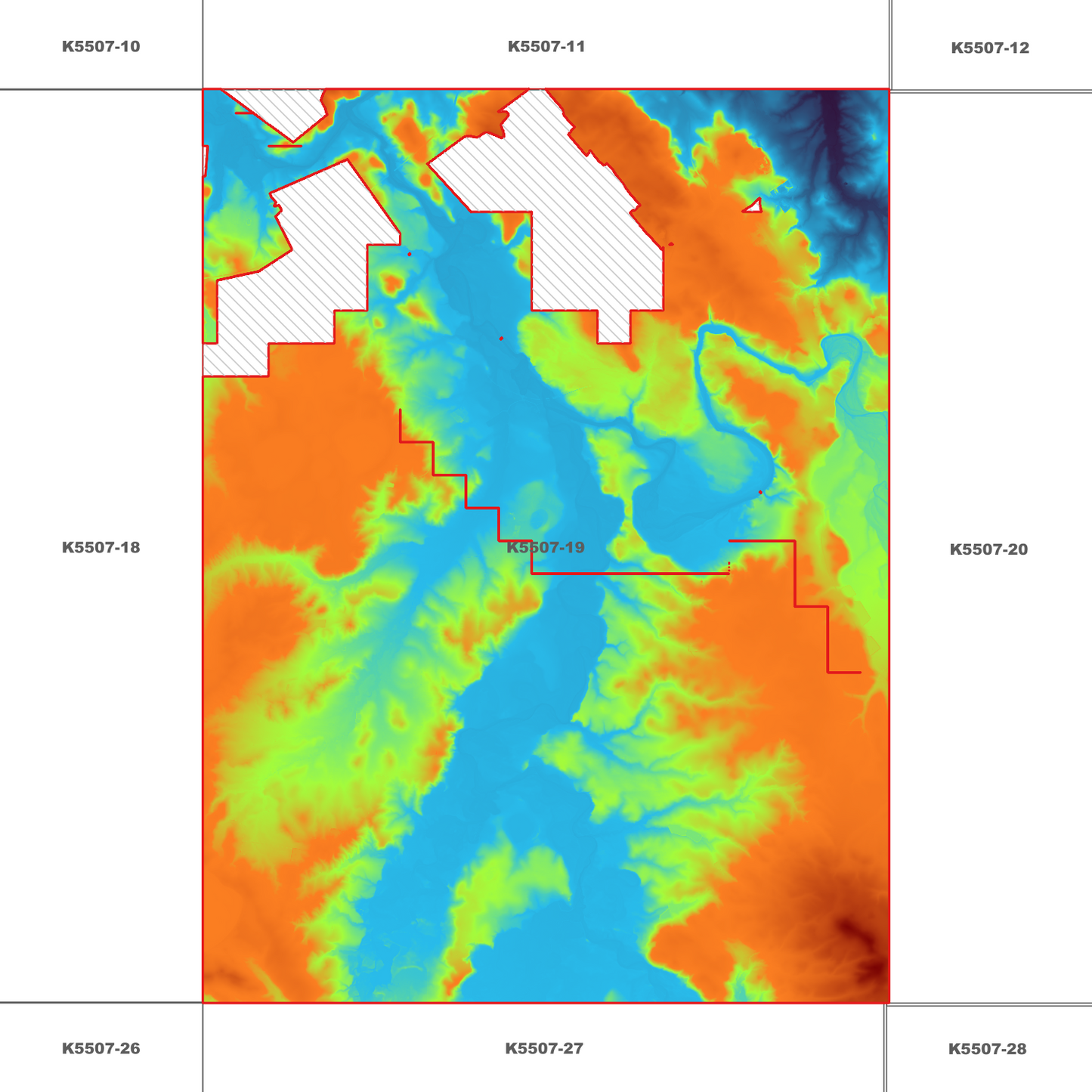 Longford 1m Digital Elevation Model (K5507-19)