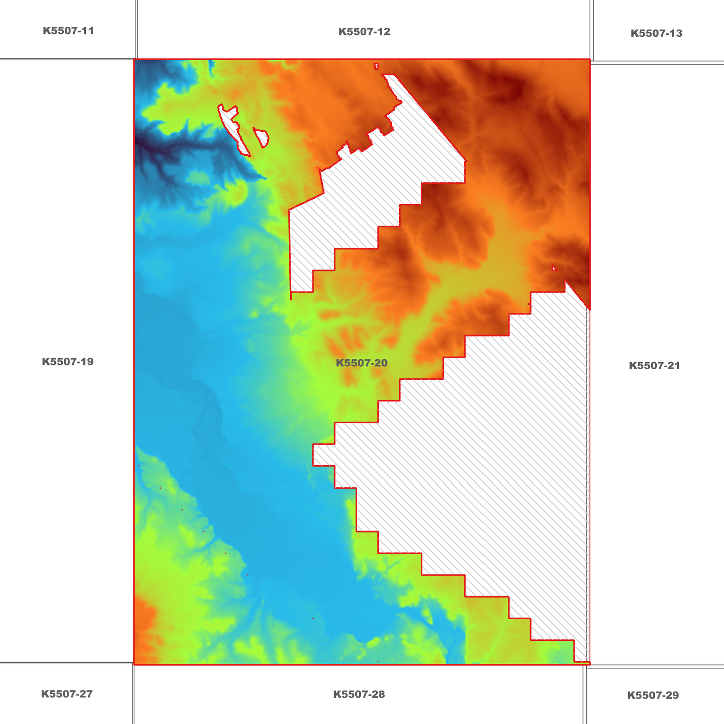 Nile 1m Digital Elevation Model (K5507-20)