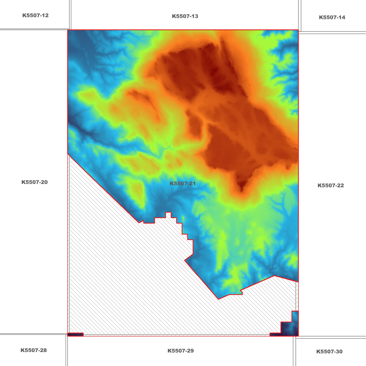 Ben Lomond 1m Digital Elevation Model (K5507-21)
