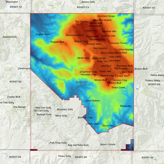 Ben Lomond 1m Digital Elevation Model (K5507-21)