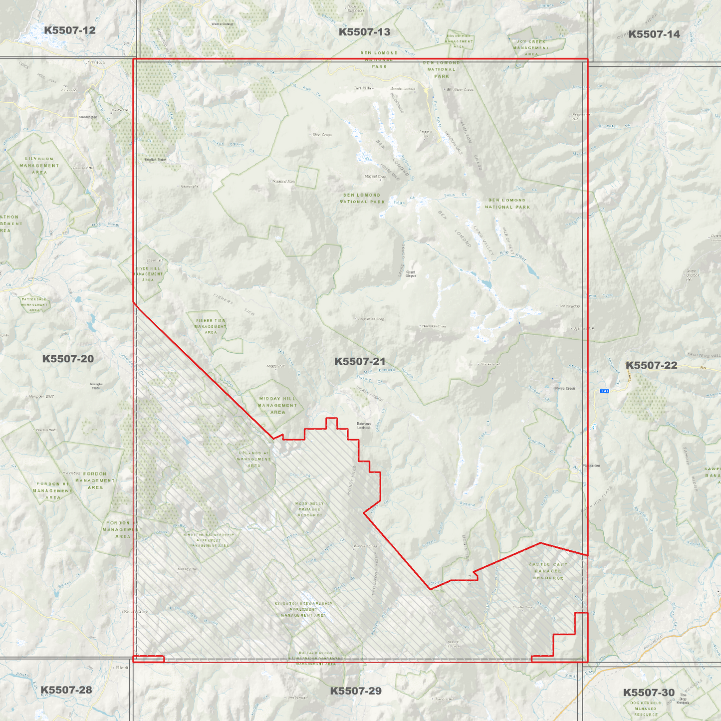 Ben Lomond 1m Digital Elevation Model (K5507-21)