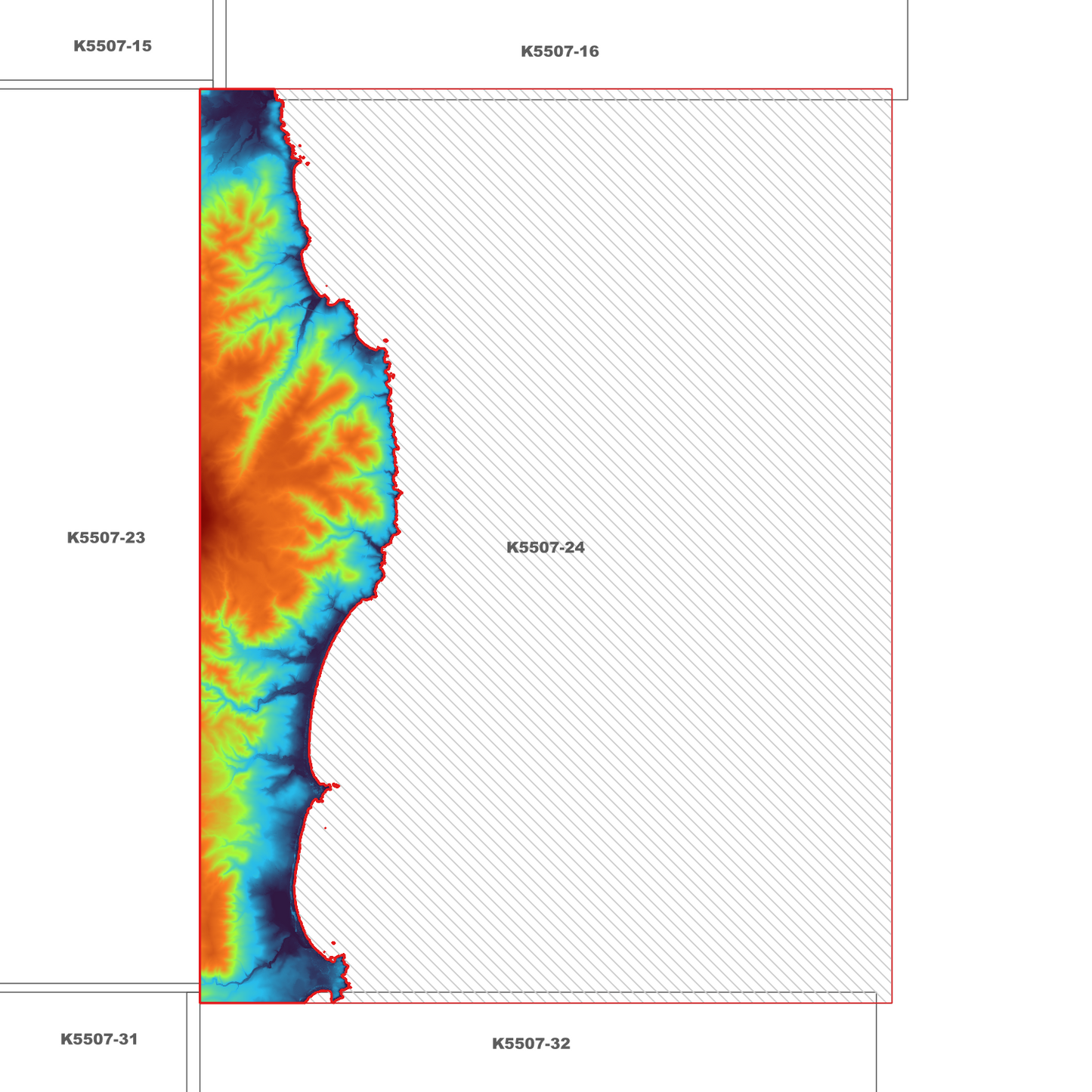 Chain of Lagoons 1m Digital Elevation Model (K5507-24)