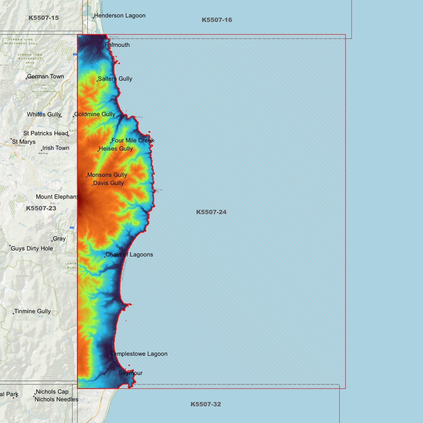 Chain of Lagoons 1m Digital Elevation Model (K5507-24)