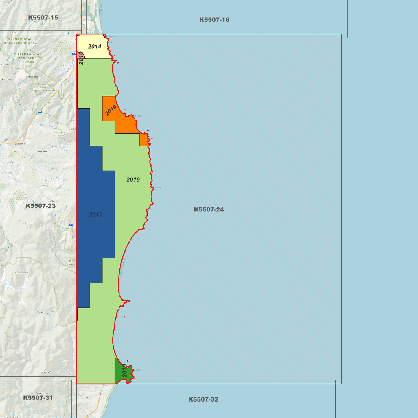 Chain of Lagoons 1m Digital Elevation Model (K5507-24)