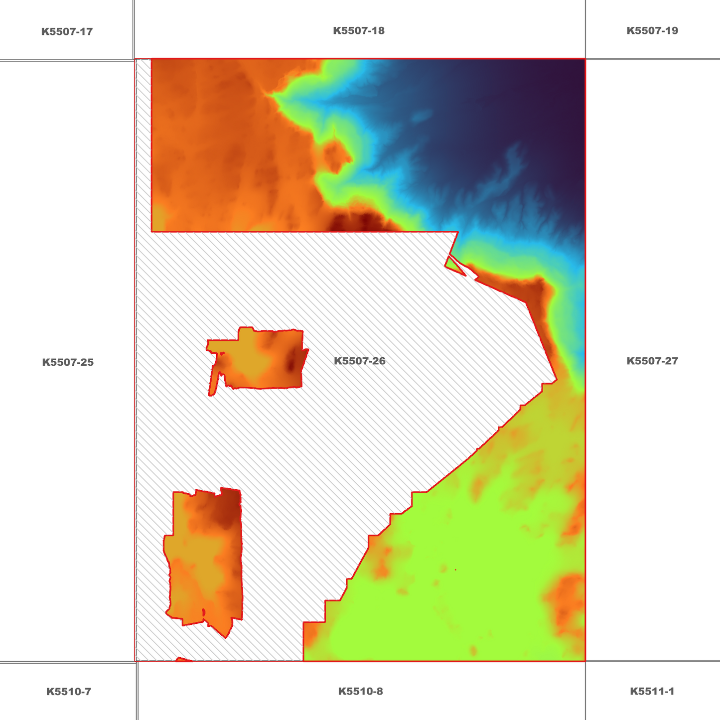 Great Western Tiers 1m Digital Elevation Model (K5507-26)
