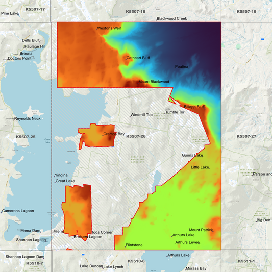 Great Western Tiers 1m Digital Elevation Model (K5507-26)