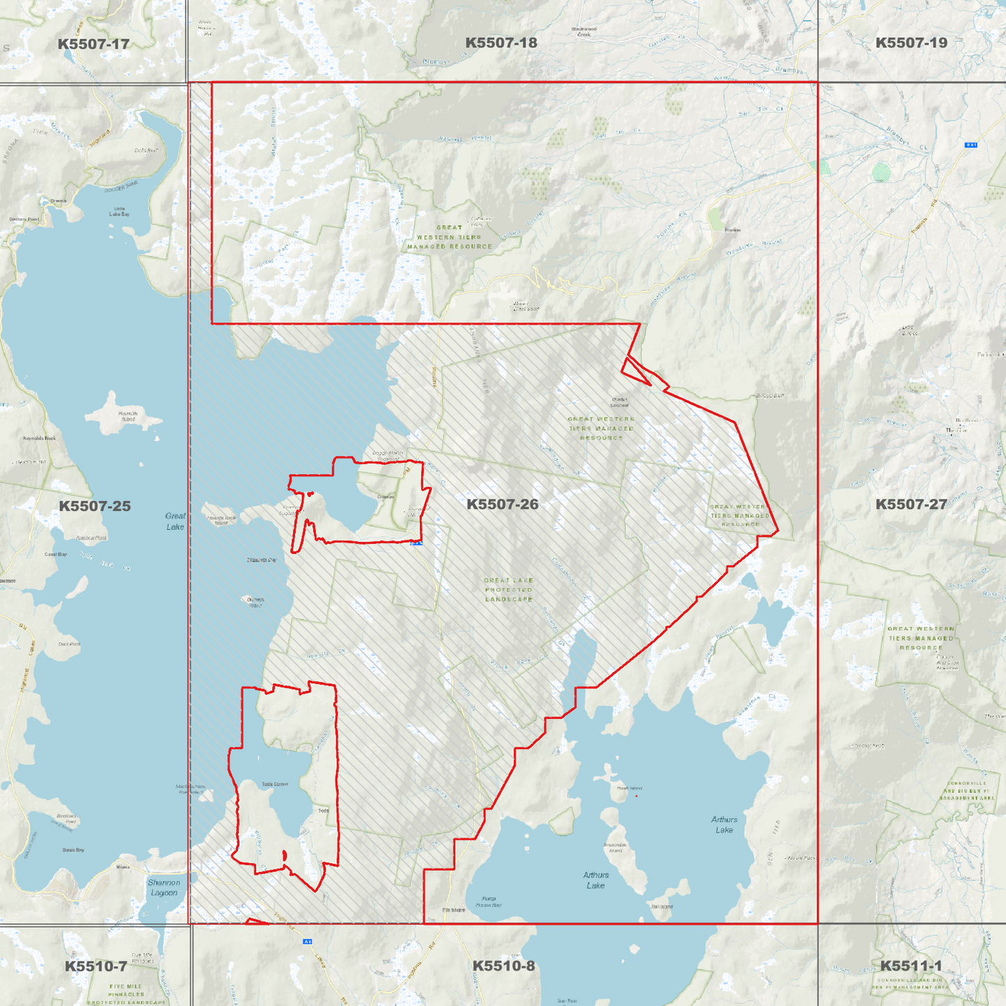 Great Western Tiers 1m Digital Elevation Model (K5507-26)