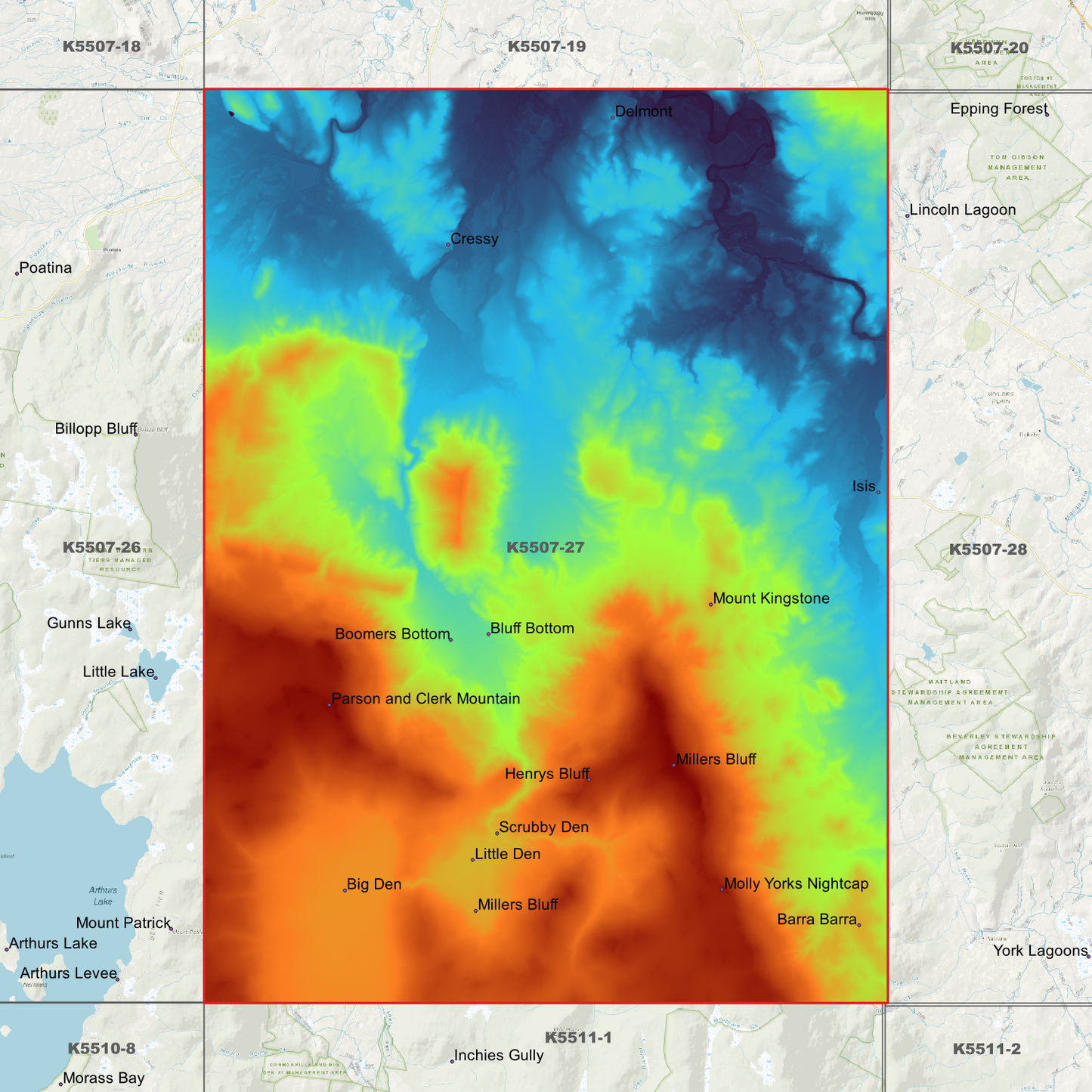 Cressy 1m Digital Elevation Model (K5507-27)
