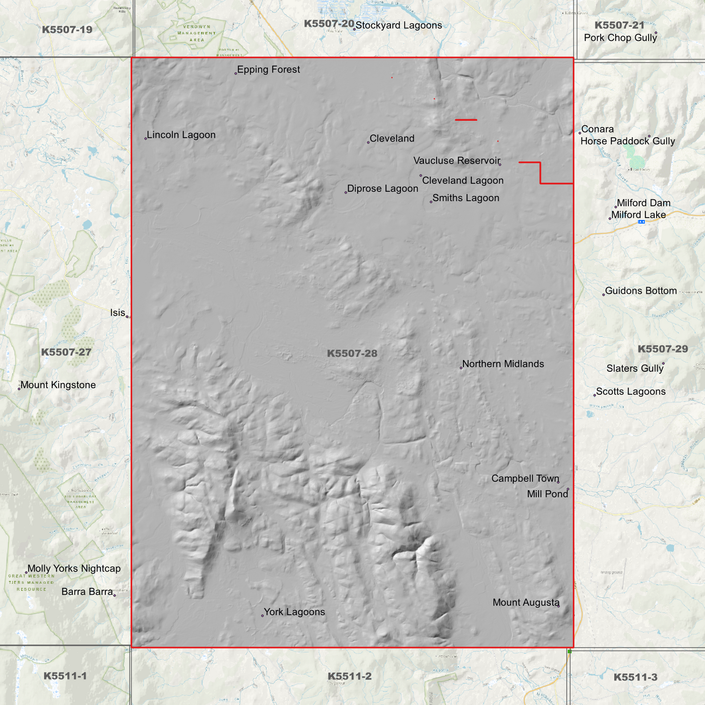 Campbell Town 1m Digital Elevation Model (K5507-28)