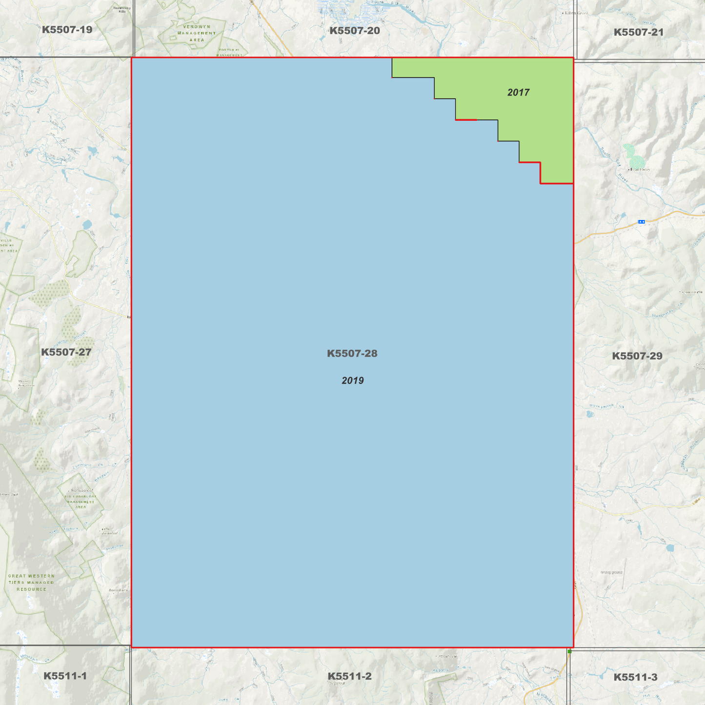 Campbell Town 1m Digital Elevation Model (K5507-28)
