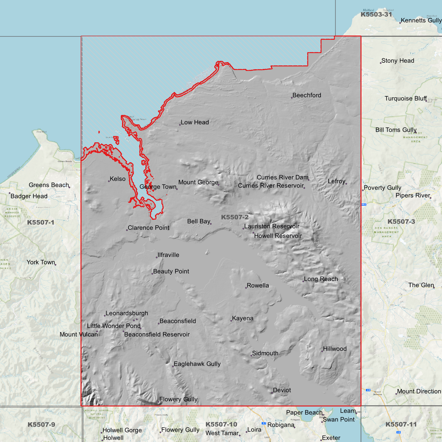 Bell Bay 1m Digital Elevation Model (K5507-2)