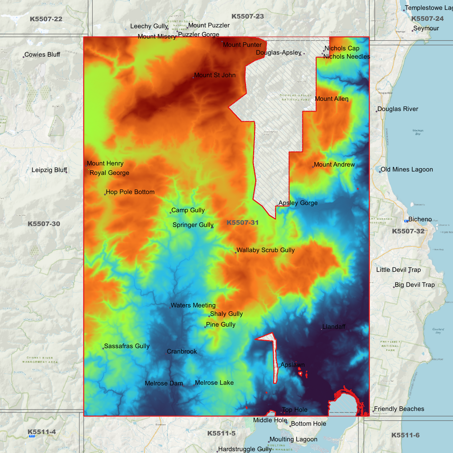 Cranbrook 1m Digital Elevation Model (K5507-31)