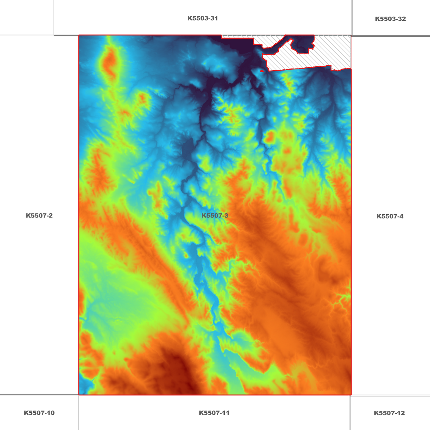 Pipers River 1m Digital Elevation Model (K5507-3)