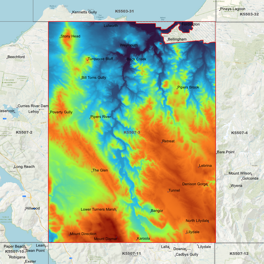 Pipers River 1m Digital Elevation Model (K5507-3)