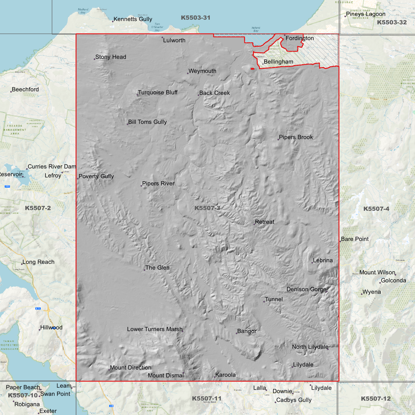 Pipers River 1m Digital Elevation Model (K5507-3)